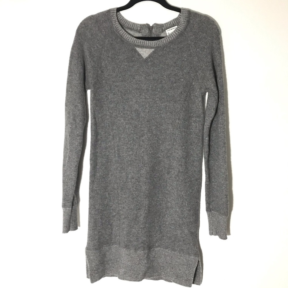 Club Monaco Grey Wool Long Sleeve Sweater Dress XS